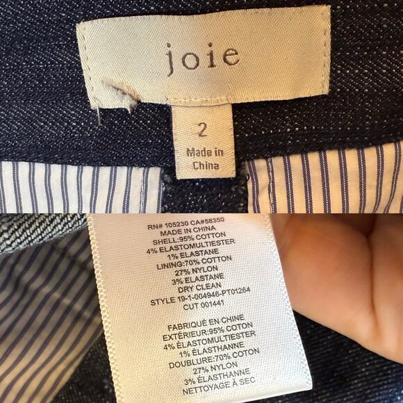 Joie Sylvana High Rise Wide Leg Trouser Jean Pintuck Flare size 2 - Picture 5 of 5